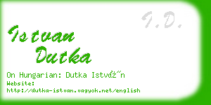 istvan dutka business card
